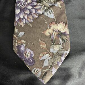 Claybrooke Tie Floral Flowers Silk Necktie Mens Ties USA